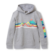 Boys Graphic Camp Fleece Hoodie - GREY HEATHER