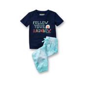 Toddler Girls Loose Fit Sleep Set - NAVY BLUE