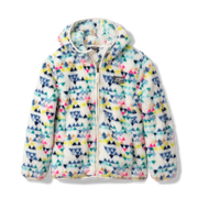 Kids Quest Fleece Plush Hooded Jacket - Print - EGRET