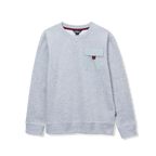 Boys Camp Fleece Pocket Crewneck