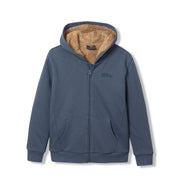 Boys Camp Fleece Faux Shearling Hoodie - CHINA BLUE
