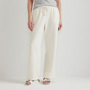 Women's Vintage Soft Relaxed Fit Wide Leg Sweatpants - Ivory
