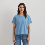Women's Lightwave Short-Sleeve T-Shirt - Stripe - Blue Fog