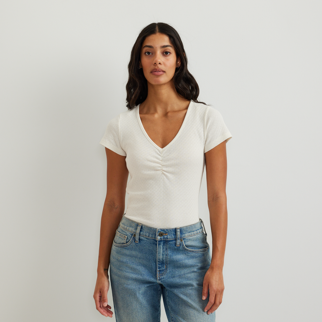Women's Pointelle Dobby Shirt