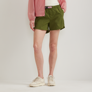 Women's Belted Ripstop Shorts - Irish Moss