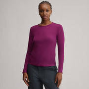 Women's Softline Rib Long-Sleeve Crew - Beet