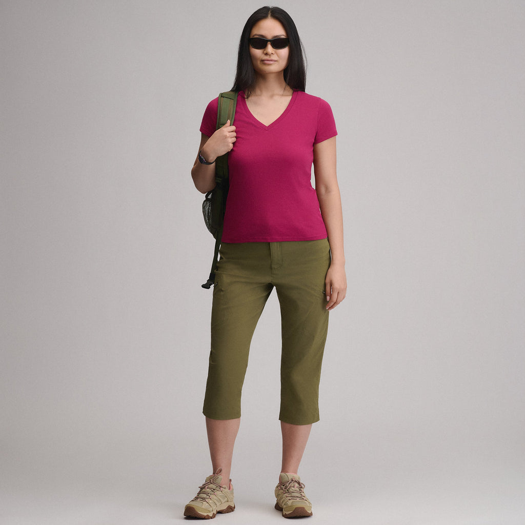 Women's Everyday Short-Sleeve V-Neck T-Shirt