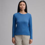 Women's Everyday Long-Sleeve Crewneck T-Shirt - Dk Chambray