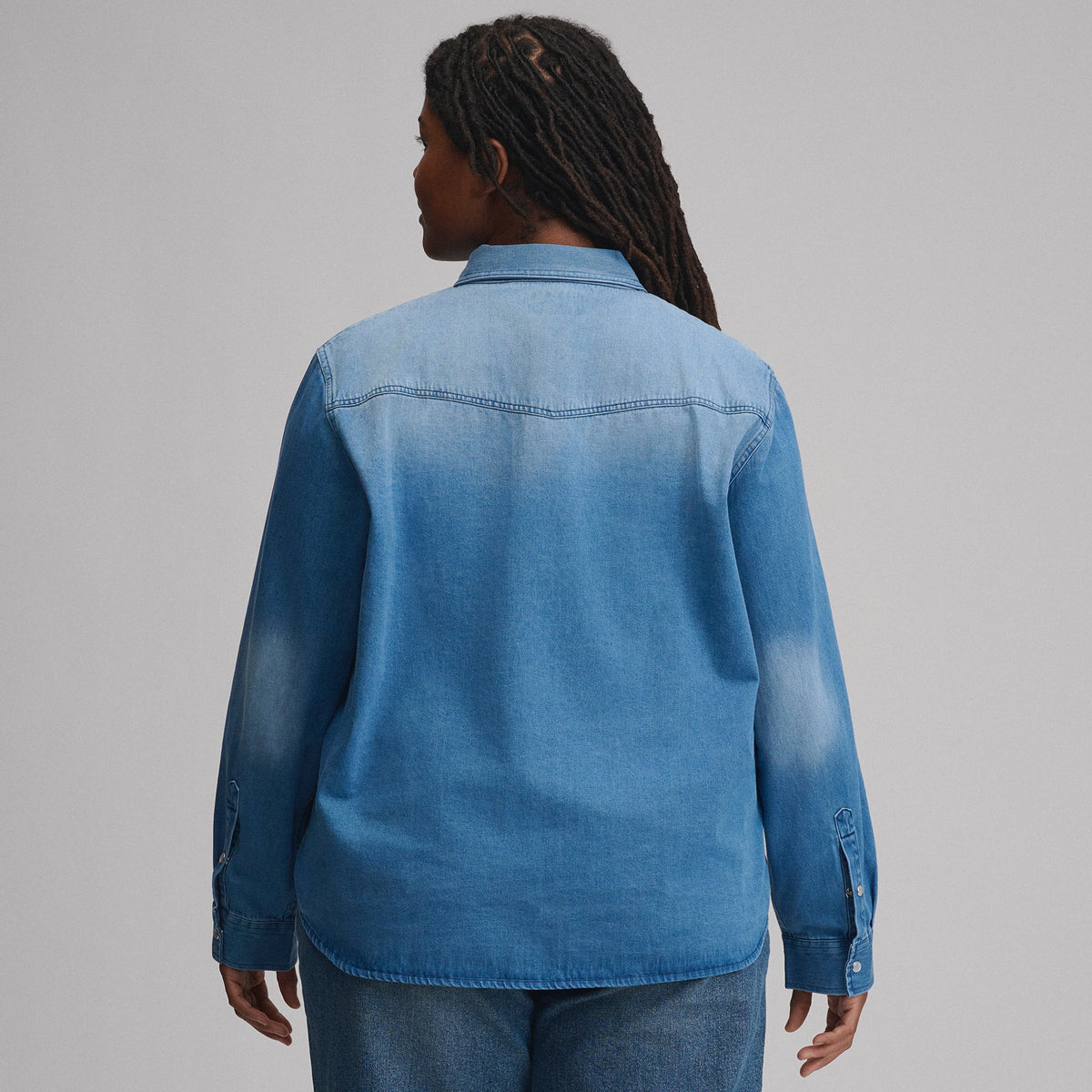 Women's Long-Sleeve Western Denim Shirt