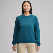 Women's Cotton Slub Crew Sweater - Meridian Blue