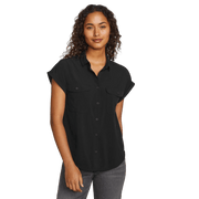 Women's Departure Short-Sleeve Button-Down Shirt - Black
