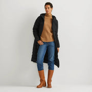 Women's EB Stretch Down Hooded Duffle Coat - Black