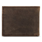 Leather Removable Passcase Wallet With Embossed Sasquatch