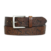 Men's Debossed Live Your Adventure Leather Belt - TAN