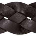 Women's Thin Braided Leather Belt