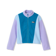 Girls Quest Fleece Colorblock Full Zip Jacket - TILE BLUE