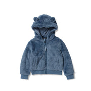 Toddler Quest Fleece Plush Hooded Jacket - DUSTY BLUE