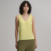 Women's Sunwashed Cotton V-Neck Tank - SORBET